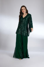 GREEN GLAM SHARARA