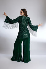 GREEN GLAM SHARARA