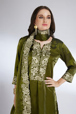 OLIVE GREEN FARSI SALWAR SUIT