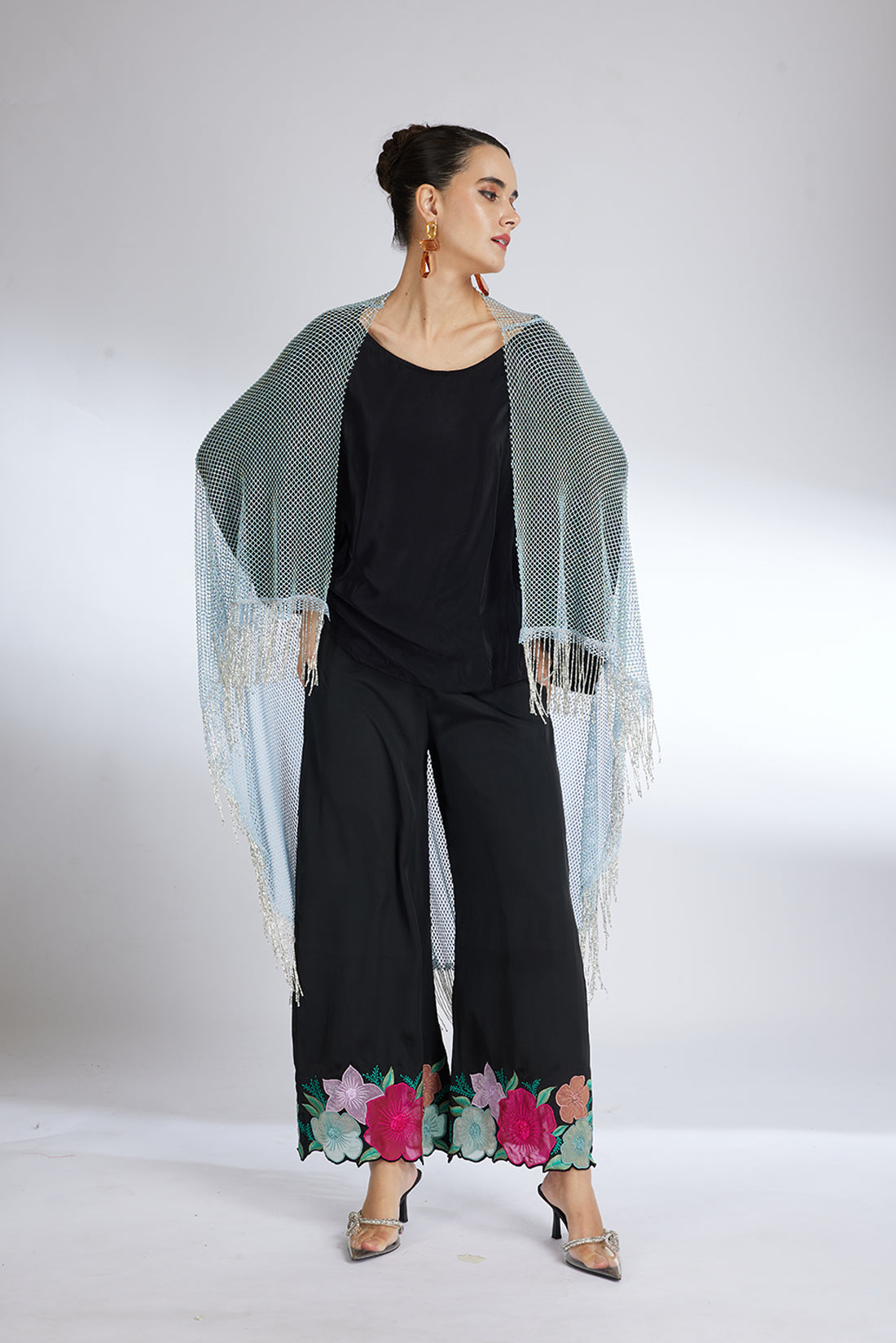 NOIR ELEGANCE FLORAL STYLE PAIR