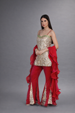 ROSY PINK METALLIC MAGIC SHARARA