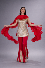 ROSY PINK METALLIC MAGIC SHARARA