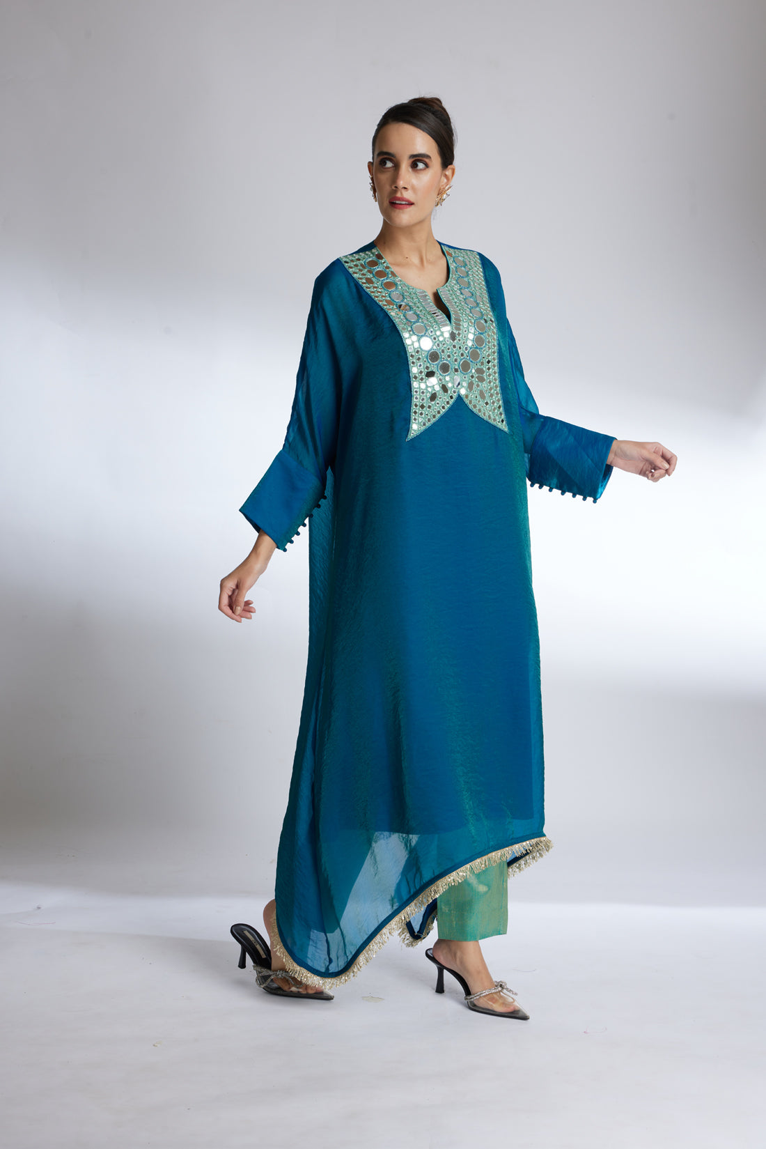 TURQUOISE GLEAM KAFTAN