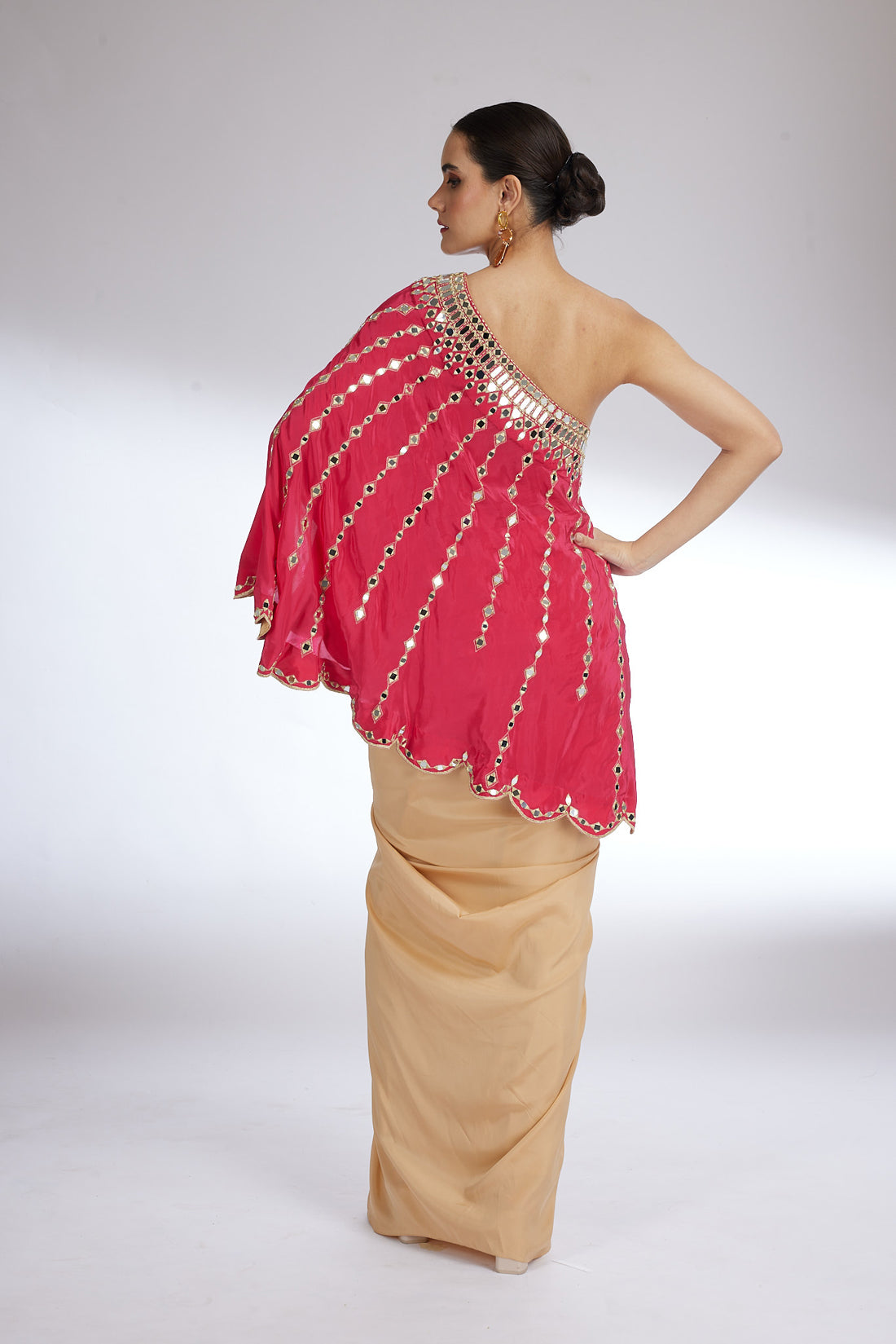 FUCHSIA MIRROR SKIRT SET