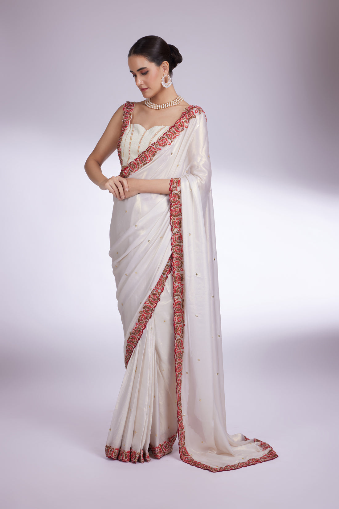 IVORY ROSE SERENADE SAREE