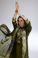OLIVE GREEN FARSI SALWAR SUIT