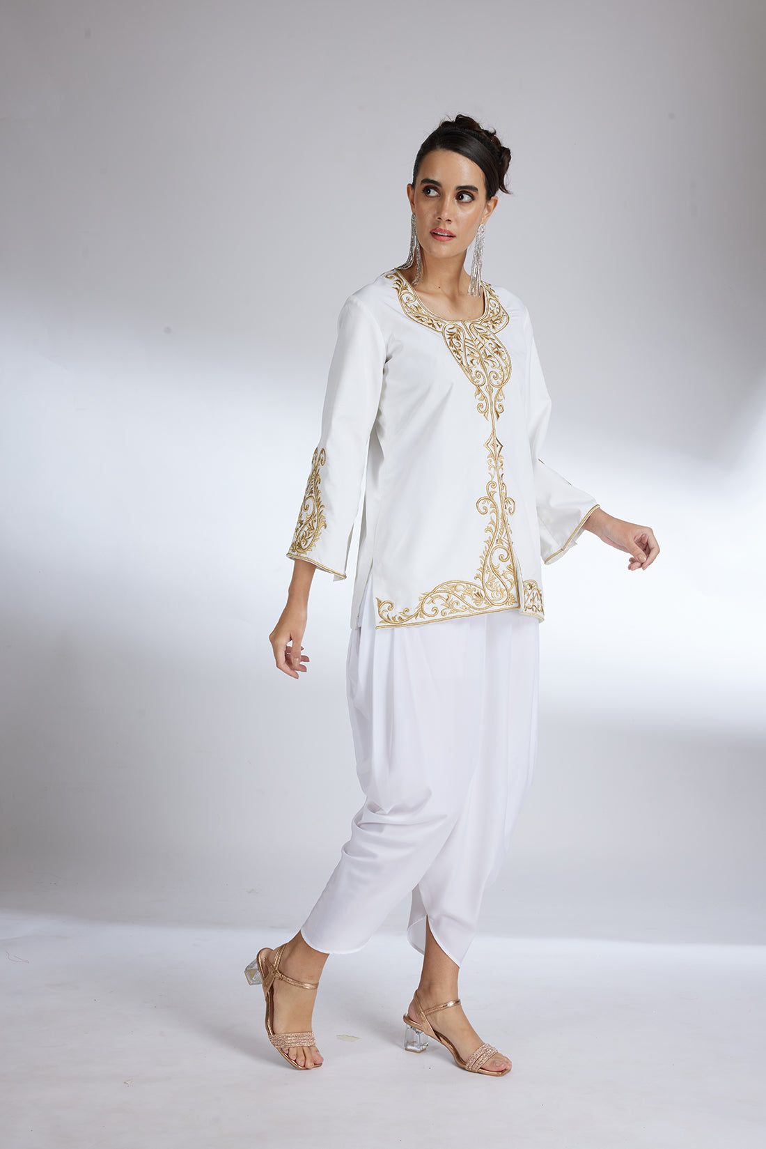 IVORY AALEKHAN DHOTI SET