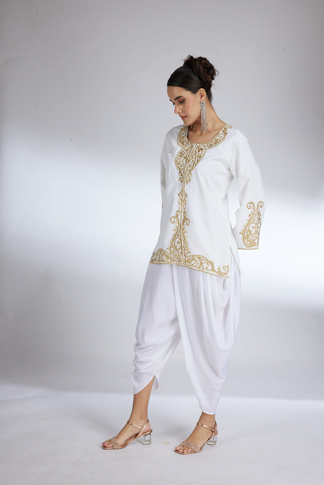 IVORY AALEKHAN DHOTI SET