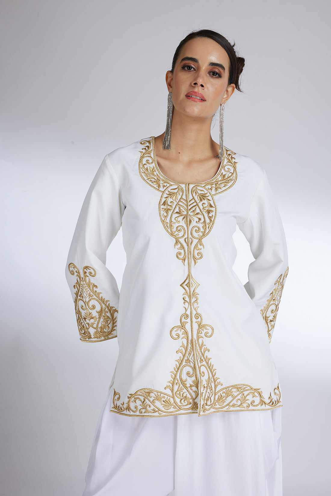 IVORY AALEKHAN DHOTI SET