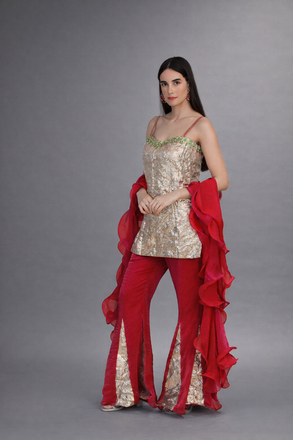 ROSY PINK METALLIC MAGIC SHARARA