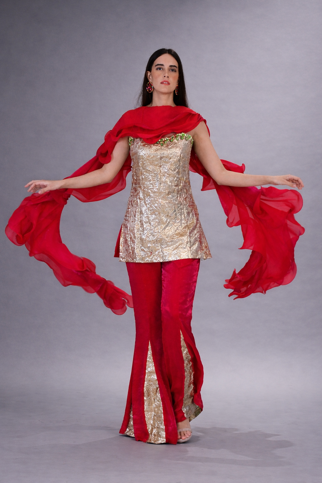 ROSY PINK METALLIC MAGIC SHARARA