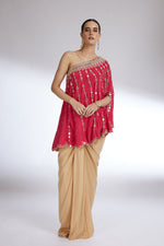 FUCHSIA MIRROR SKIRT SET