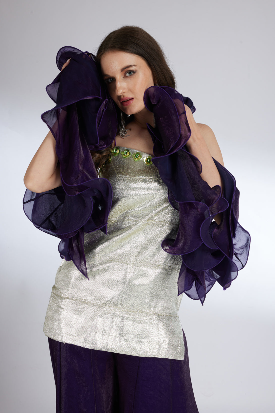 PURPLE METALLC MAGIC SHARARA